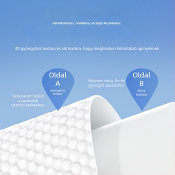 Manhua Egyszer használatos arc törölközők, falra szerelhető, extra vastag, 130 db, 100% viszkóz, 19×18 cm, 350 g/db