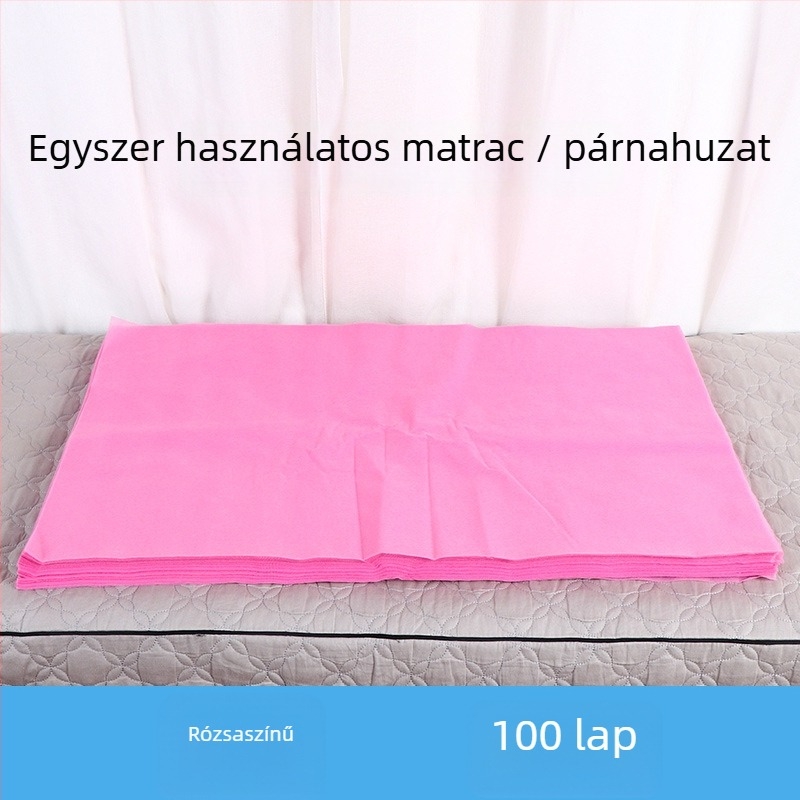 Egyszer használatos párnahuzat kozmetikai szalonhoz, nem szőtt anyagból, vízálló, egyszínű dizájn, 100 darab, testreszabás elérhető