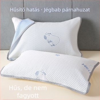 Nyári hűsítő párnahuzat jégbabos mintával, 2 darab, méret 52×75 cm, bandázs-stílus, kompatibilis dupla és egyszemélyes párnákkal
