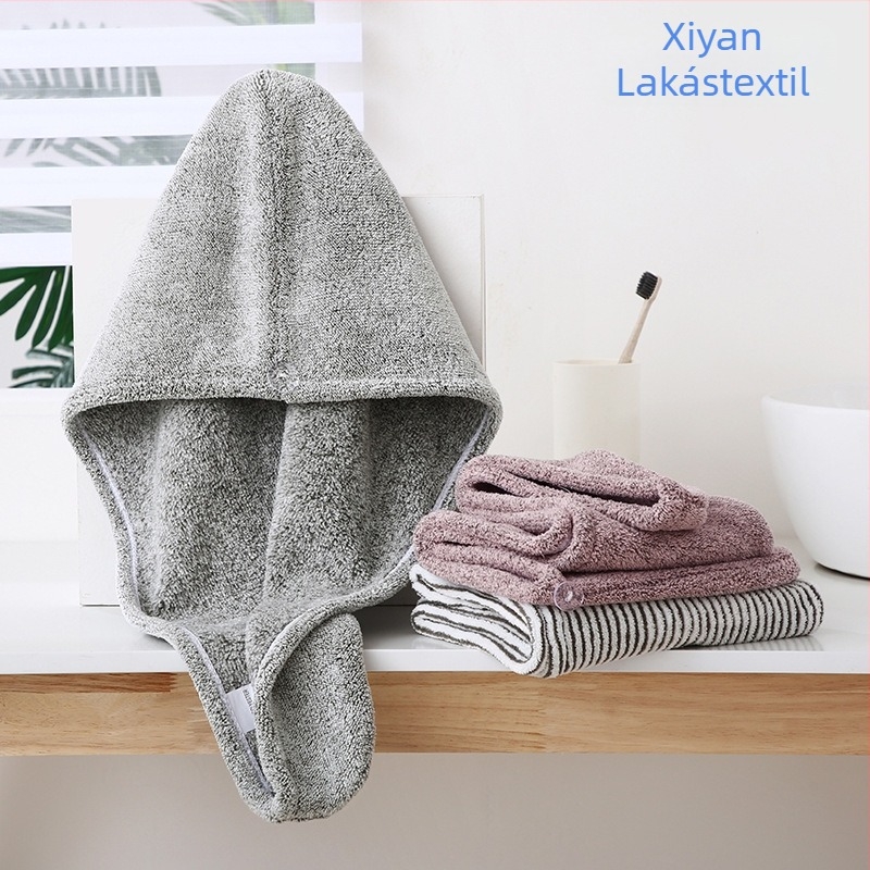 Hajturban, japán stílusú bambusz-szén rostból, korall fleece, 150D szál, testreszabás elérhető