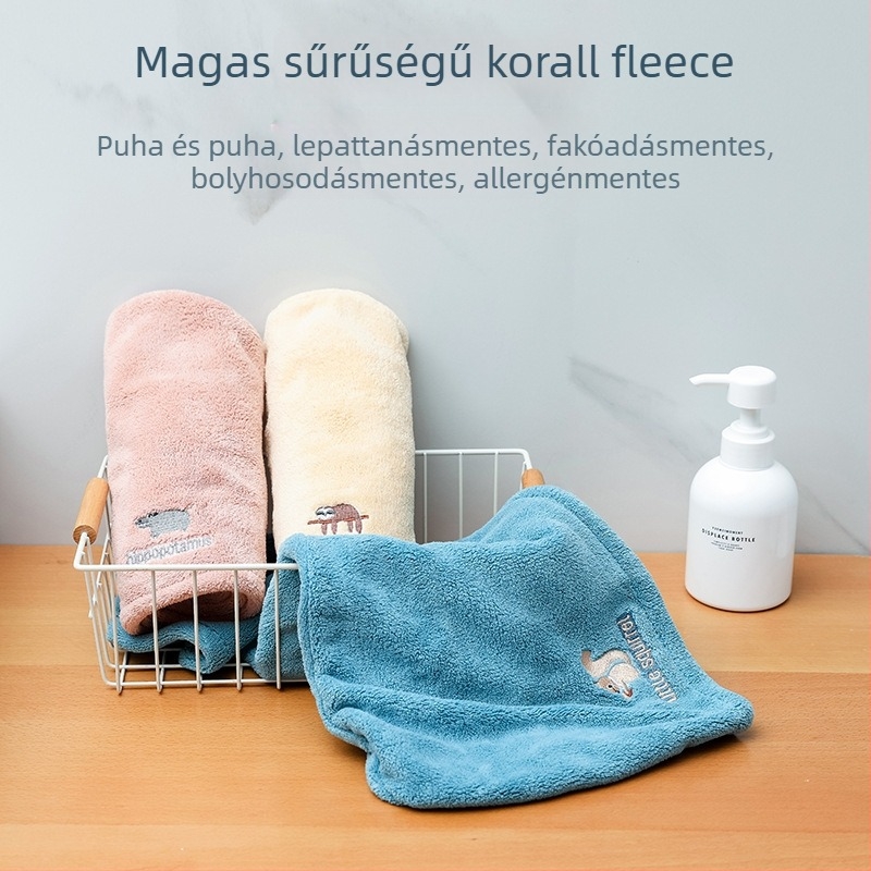 Hajszárító sapka korall fleece-ből, 14 szál, szegélyes varrás, 50–79 g