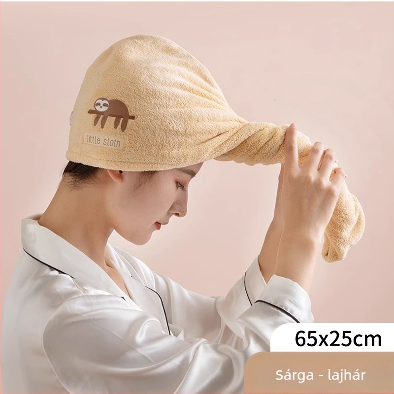 Hajszárító sapka korall fleece-ből, 14 szál, szegélyes varrás, 50–79 g