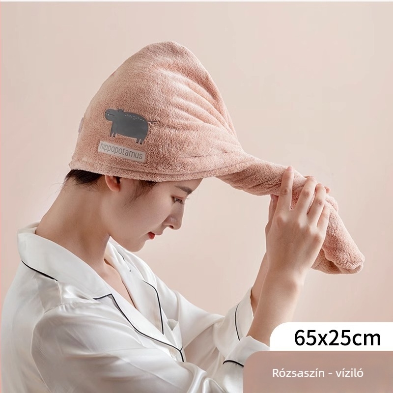 Hajszárító sapka korall fleece-ből, 14 szál, szegélyes varrás, 50–79 g