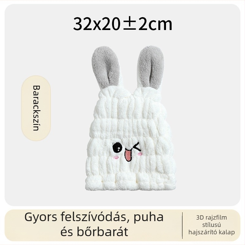 Gyerekeknek szóló hajszárító sapka, mikroszálas anyag, varrt széle, 50–79 g, Jc/jiechu márka