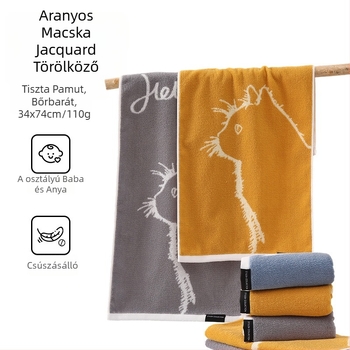 Pu xi Pamut arctörölköző, vastagított jacquard szövés, 100–120 g/m², szegélyezett
