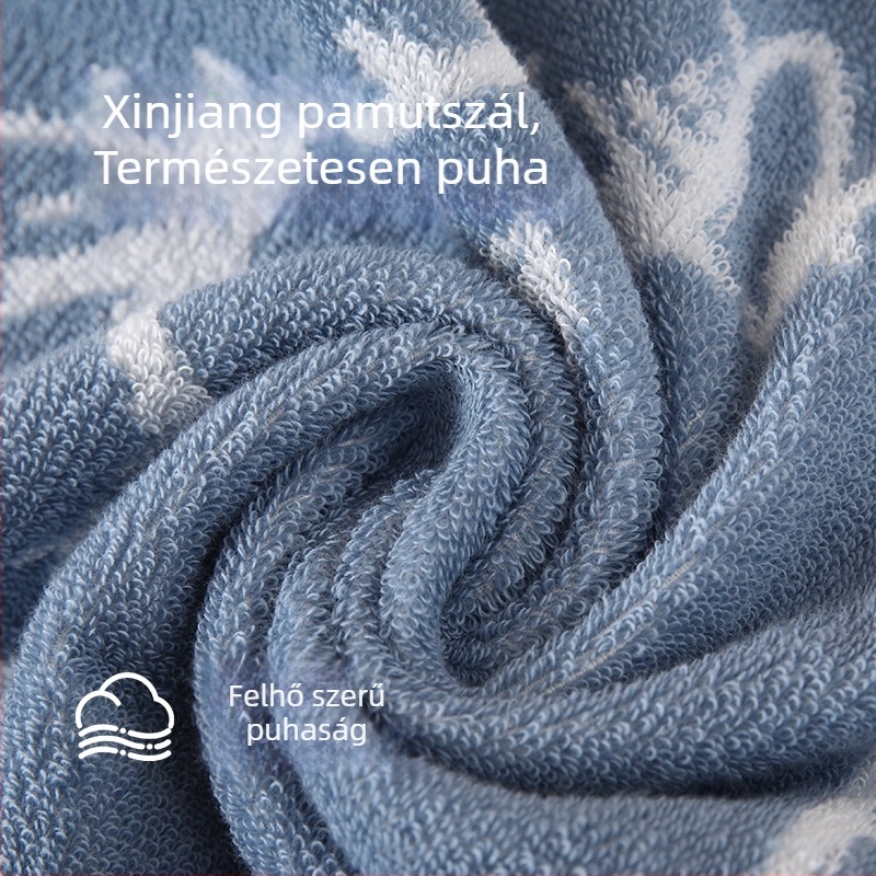 Pu xi Pamut arctörölköző, vastagított jacquard szövés, 100–120 g/m², szegélyezett