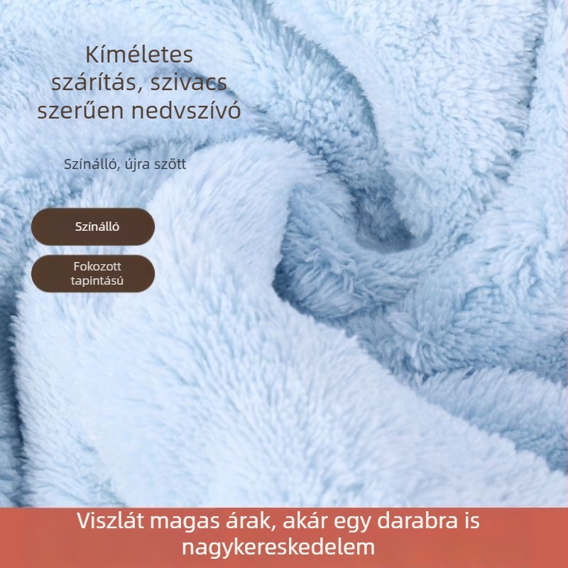Koraszt hajszárító sapka Coral fleece-ből, Cut Velvet befejezés, testreszabható, 140–169 g
