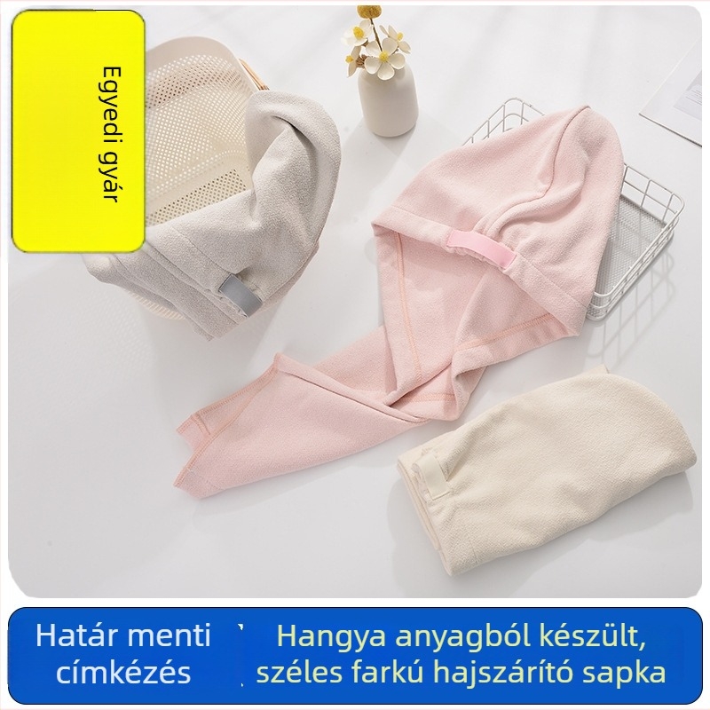Ant Cloth vastag, rendkívül nedvszívó hajszárító sapka széles véggel – otthoni fürdőszobához, gyors szárítás