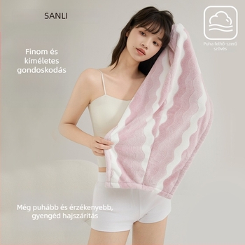 Sanli törölközőből készült hajszárító sapka széles karimával, jacquard konstrukció, 150d szál, tömeg 120–139 g, termékkód Vh157, felnőtt nőknek