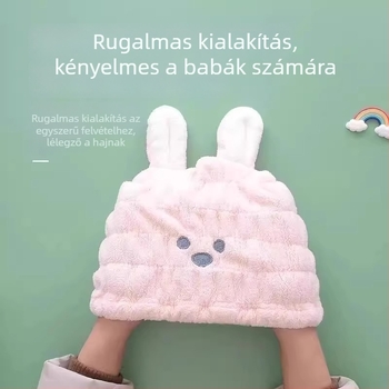 Friendly gyerekeknek szóló hajszárító sapka, korall fleece, 120D fonal, 30–49 g