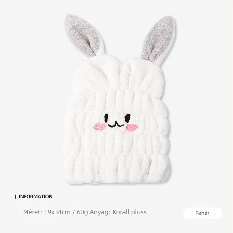 Friendly gyerekeknek szóló hajszárító sapka, korall fleece, 120D fonal, 30–49 g