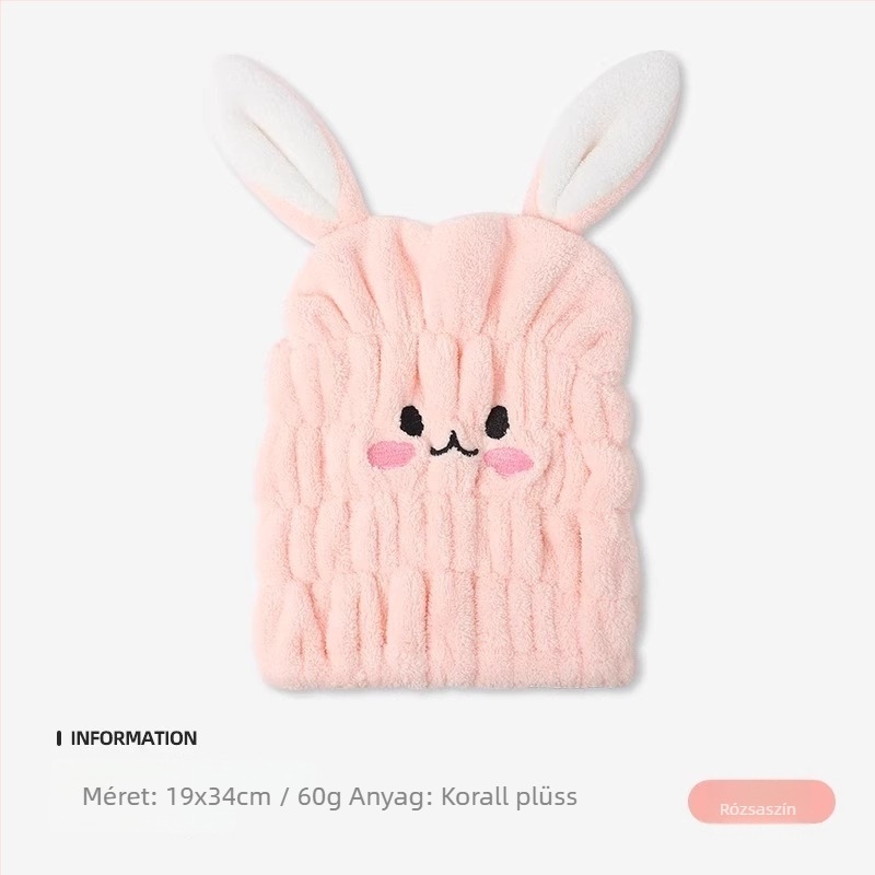 Friendly gyerekeknek szóló hajszárító sapka, korall fleece, 120D fonal, 30–49 g