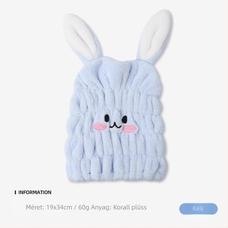 Friendly gyerekeknek szóló hajszárító sapka, korall fleece, 120D fonal, 30–49 g