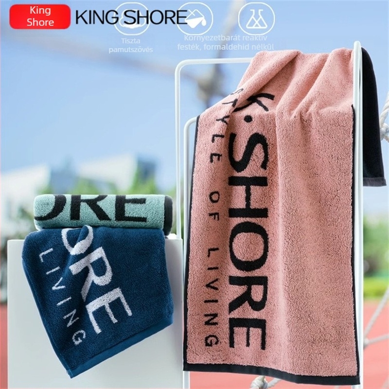 Sporttörölköző 100% pamutból, 190 g, termékkód Sp063t, márka King Shore / Gold Number, nedvszívás 21–25 s