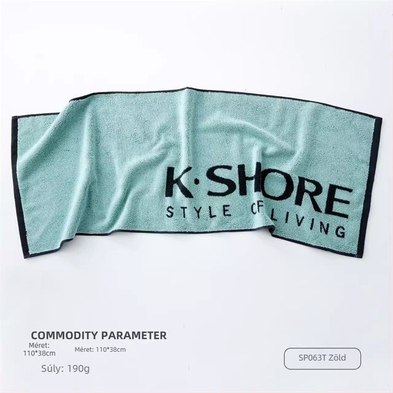 Sporttörölköző 100% pamutból, 190 g, termékkód Sp063t, márka King Shore / Gold Number, nedvszívás 21–25 s