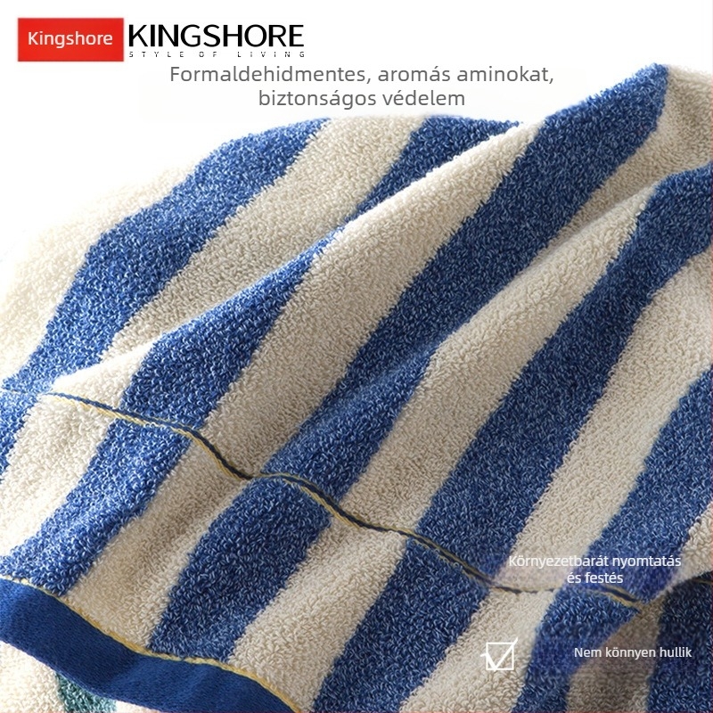 KING SHORE fürdőlepedő 100% pamutból, modell G1028, vastagított és meghosszabbított, bőrbarát, tömeg 100–120 g