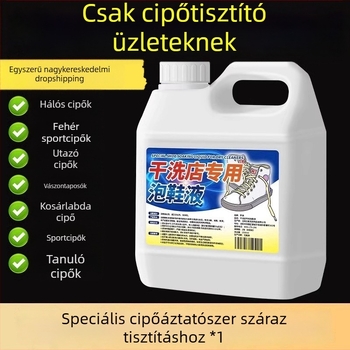 Fehér cipő tisztító folyadék – kefe nélkül, fehérítés és sárgulás eltávolítása, hálós anyagú sportcipőkhöz