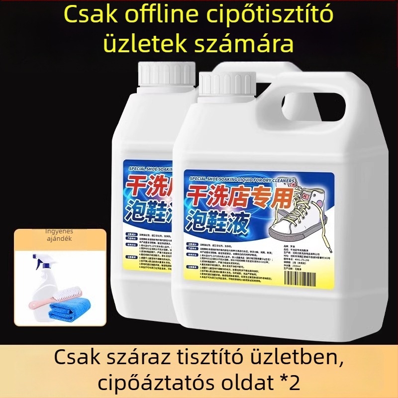 Fehér cipő tisztító folyadék – kefe nélkül, fehérítés és sárgulás eltávolítása, hálós anyagú sportcipőkhöz