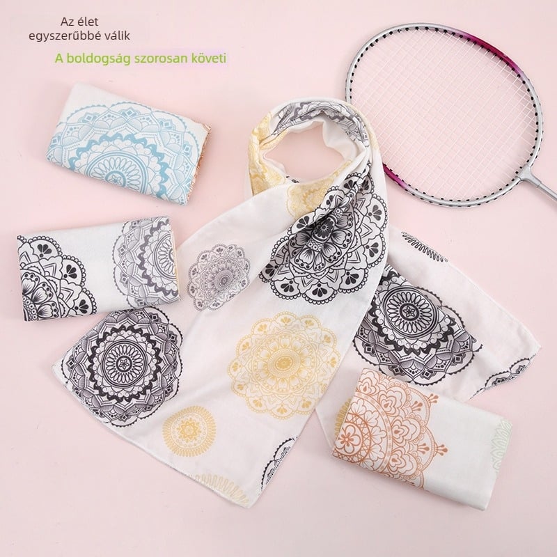 Jógás törölköző tiszta pamutból, lélegző, izzadságot felszívó, bőrbarát; 60 g, egyszálas fonal, 40 szál, nyomtatott gyártási folyamat, márka Pinhong