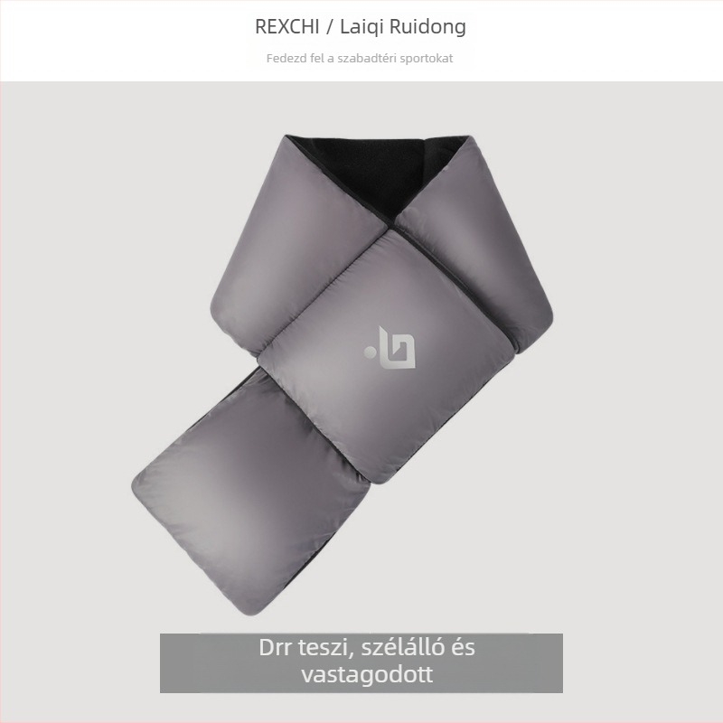 Rexchi kültéri nyakmelegítő sál – kockás mintázat, puha textil, polár bélés, szél- és vízálló