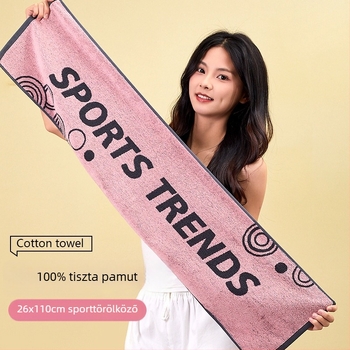 Pamut sporttörölköző, izzadságszívó, szöszmentes, jacquard szövés, 100–120 g, Arsof/elis
