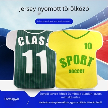 Mikroszálas Nyomtatott Sporttörölköző Póló Formájú — Gyors Száradás, Nedvszívó, Légáteresztő, 40 g, Testreszabható Logó