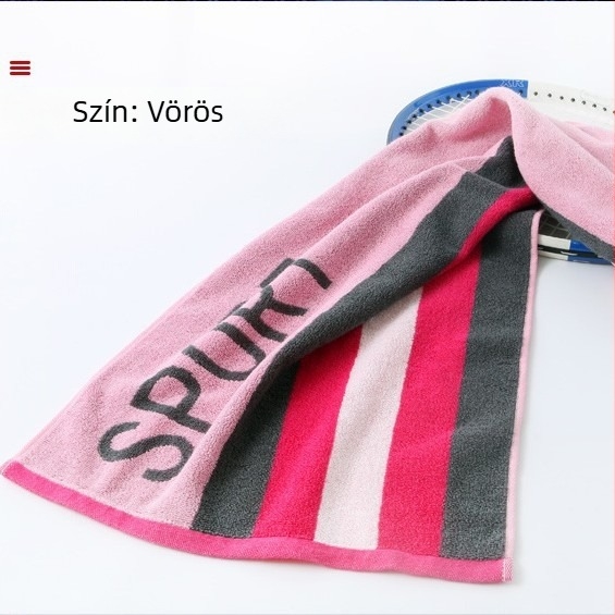 Sporttörölköző pamut Jacquard anyagból, egyes szálú fonal, logó nyomtatás, 147 g, gyors nedvszívás 0–5 s