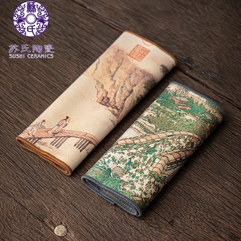 SUSHION CERAMICS teás kendő — anyag: textil, eredet: Dehua, stílus: Új kínai stílus