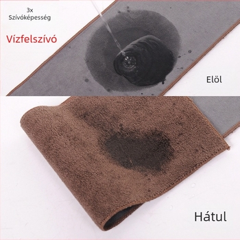 Tea towel – extrahosszú, nedvszívó superfine rostból, 80 g, 26–30 mp alatt felszívja a vizet, logó nyomtatással