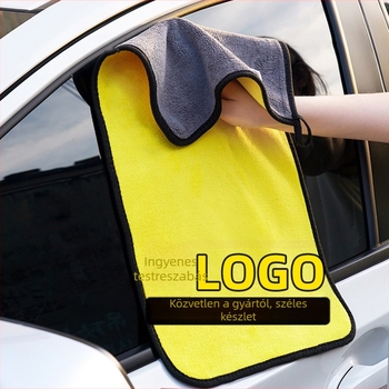 Autómosó törölköző - korall plüss, 80 g, dupla vastag felület, gyors száradás, személyre szabott logó