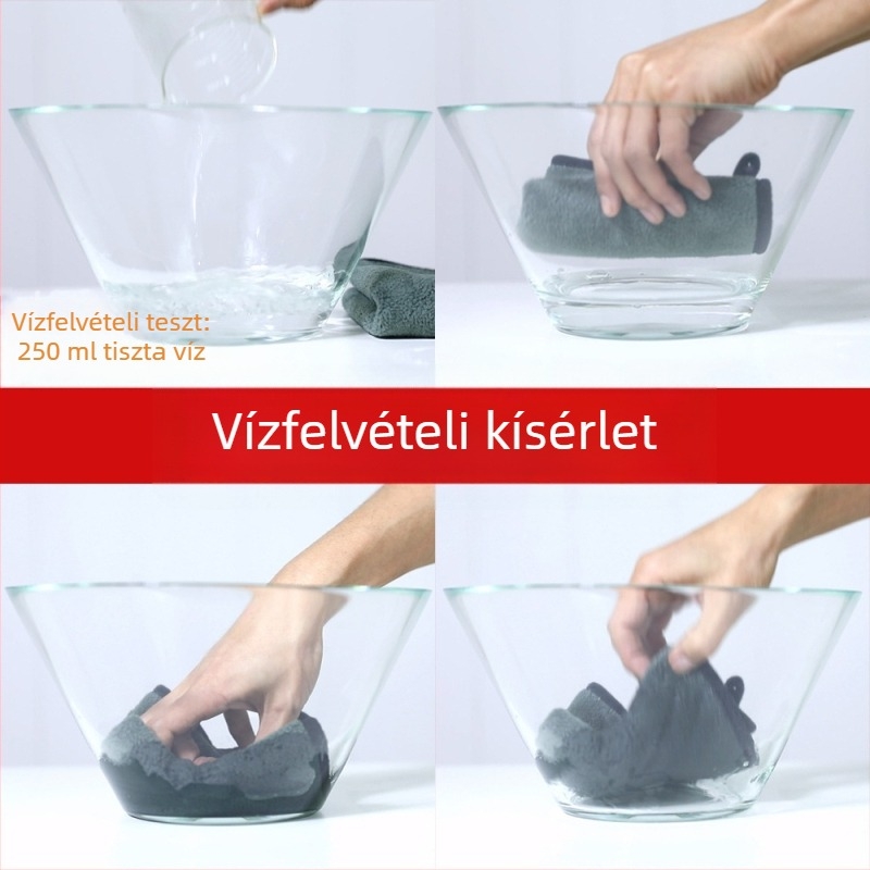 Autó tisztító törölköző korallplüssből, vastag, nem szálas, gyorsan száradó