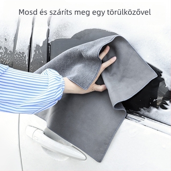 Autómosó velúr törlő, vastagított, nedvszívó, szöszmentes, kétoldalas belső tisztító kendő