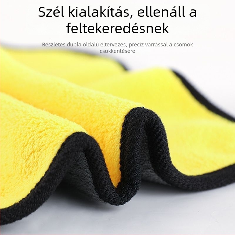Autómosó törölköző, kétszínű korall fleece, nedvszívó és vastag, szuperfin rostból (Anyag: szuperfin rost)