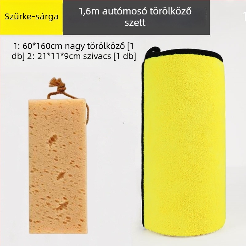 Autómosó törölköző, kétszínű korall fleece, nedvszívó és vastag, szuperfin rostból (Anyag: szuperfin rost)