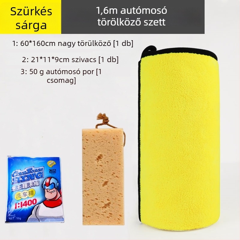Autómosó törölköző, kétszínű korall fleece, nedvszívó és vastag, szuperfin rostból (Anyag: szuperfin rost)