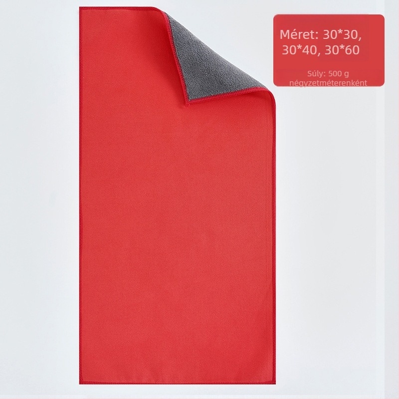 Autómosó törölköző, vastag, kétoldalas, korall fleece anyagból, 90 g, többfunkciós tisztításra