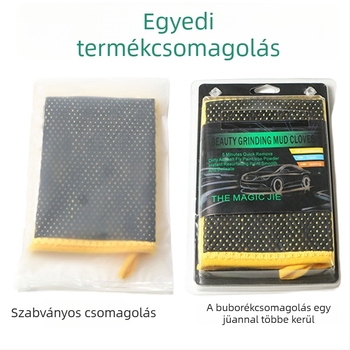 Autókozmetikai mikroszálas kesztyű – clay-bar tisztításhoz és felületdekontaminációhoz