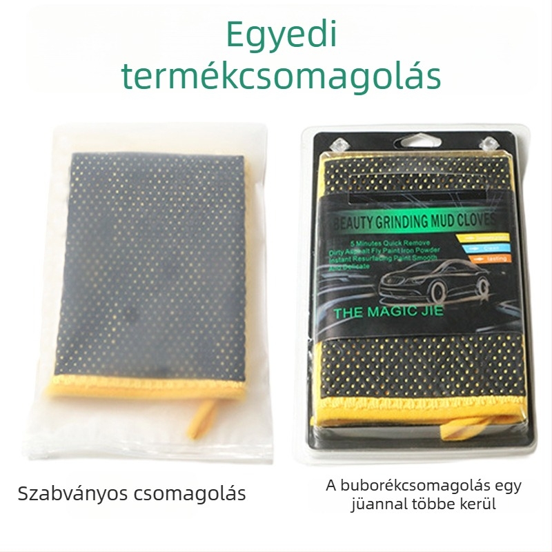 Autókozmetikai mikroszálas kesztyű – clay-bar tisztításhoz és felületdekontaminációhoz
