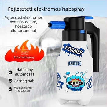 Elektronikus habspray üveg autómosáshoz és növények öntözéséhez, nagy nyomású levegő-támogatott permetező, műszaki műanyagból