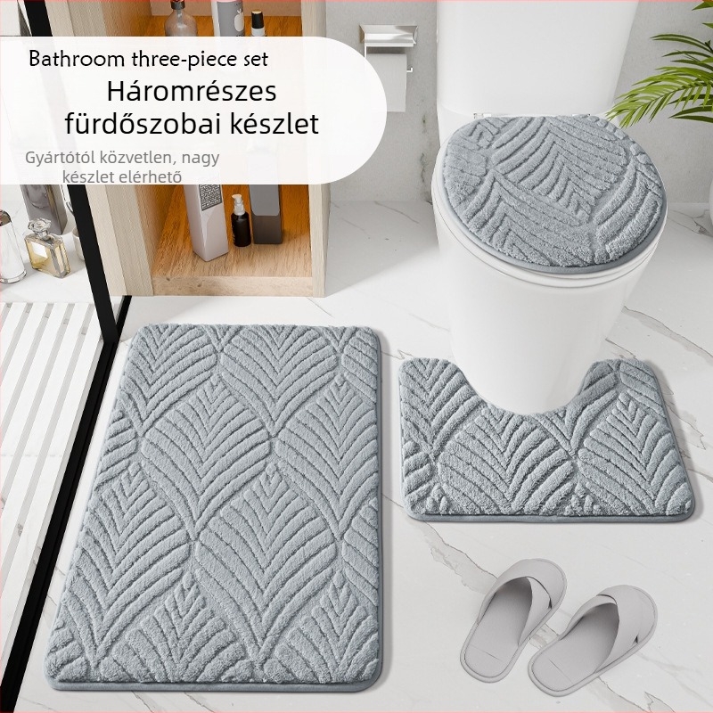 Poliészter jacquard bejárati és fürdőszobai szőnyegkészlet, csúszásmentes, nedvszívó
