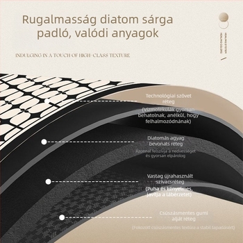 Fürdőszobai matrac diatomás iszappal, digitális nyomtatás, téglalap alak, fű mintázat, mosható
