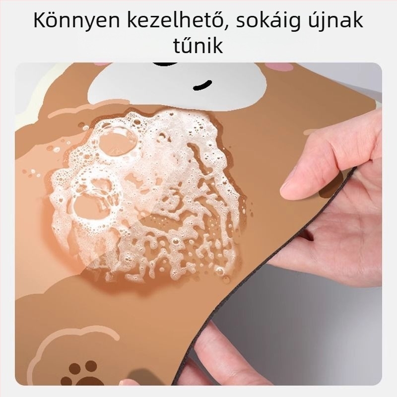 Cuki medvével díszített fürdőszobai matrac, nedvszívó és csúszásmentes
