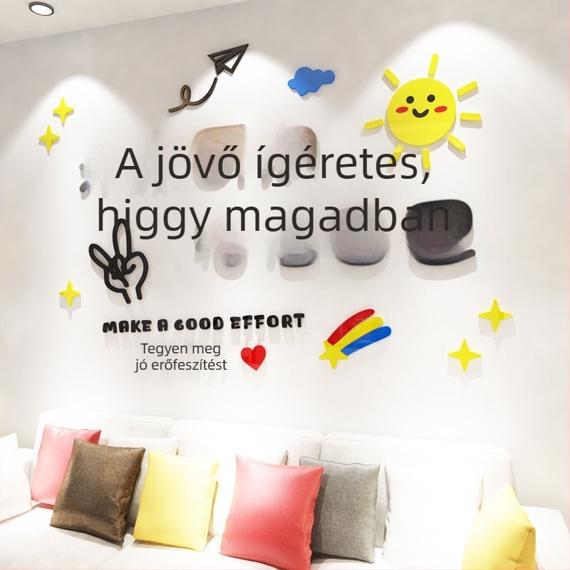 Instagram-stílusú inspiráló szavakkal 3D öntapadós falikép, akrilból – nappali, étkező és hálószoba
