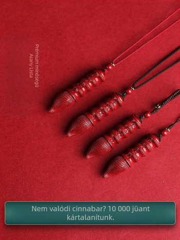 Jingxin Hall Cinnabar nyaklánc, gyémántos kezeléssel, Horoszkóp stílus