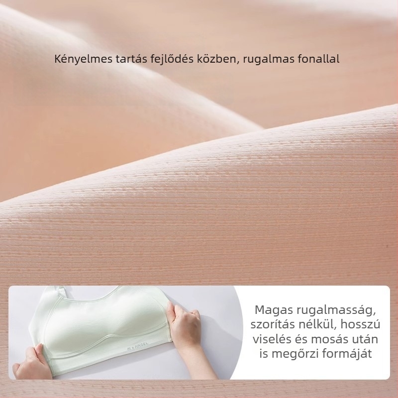 Lányoknak készült sportos, párnázott mellényes melltartó pubertás fejlődéséhez