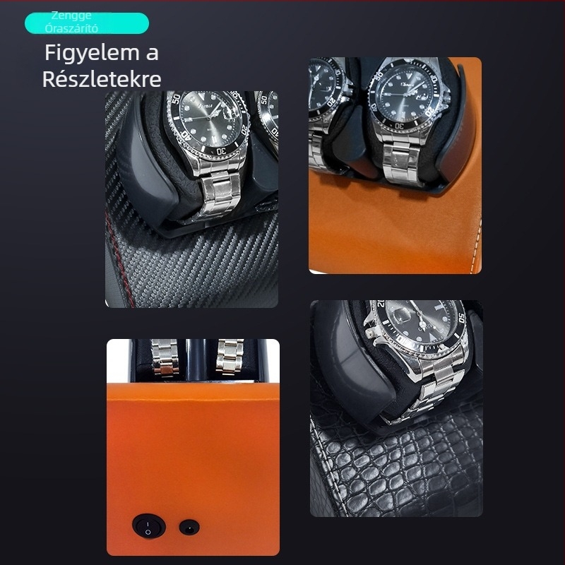 Elektromos órahúzó doboz mechanikus órákhoz, automata motorral, ajándékcsomagolás