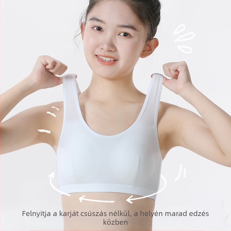 Kétfázisú antibakteriális sporttop lányoknak, nedvesség-elvezető, teljes kosár, modal anyag, pamut bélés