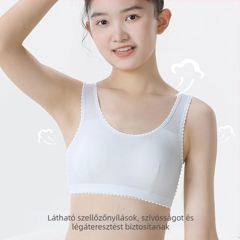 Kétfázisú antibakteriális sporttop lányoknak, nedvesség-elvezető, teljes kosár, modal anyag, pamut bélés