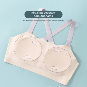 Ifjúsági melltartó vest-stílusban, teljes kosár, vékony formázott kosár, csészék pamutból, bélés nylon