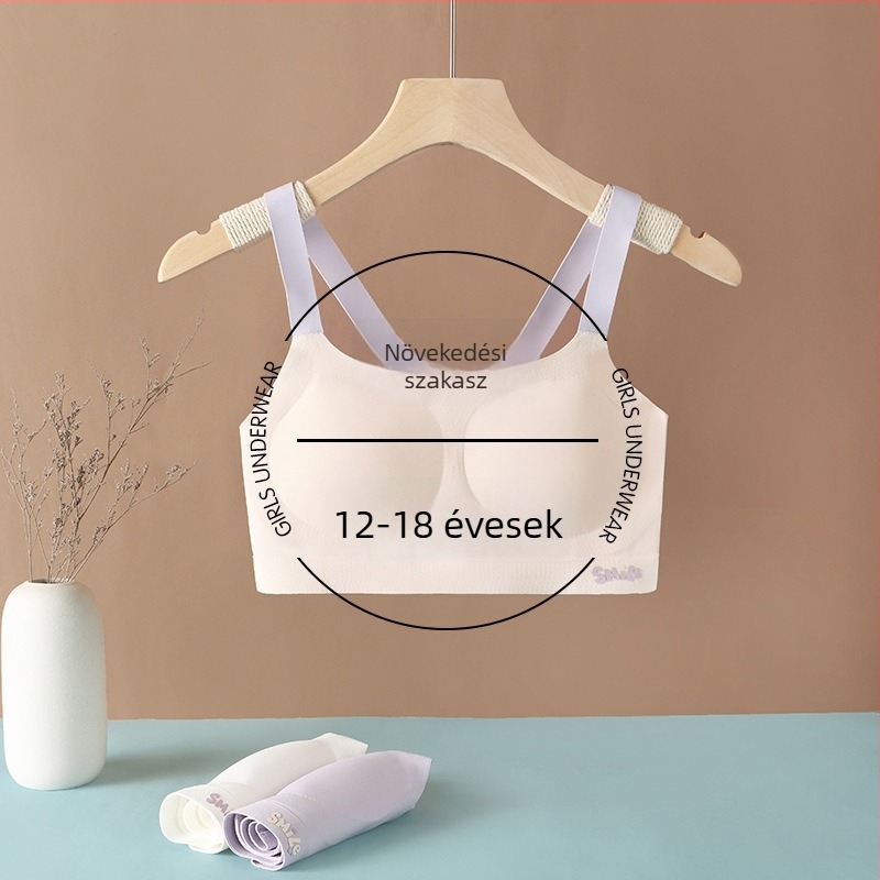 Ifjúsági melltartó vest-stílusban, teljes kosár, vékony formázott kosár, csészék pamutból, bélés nylon